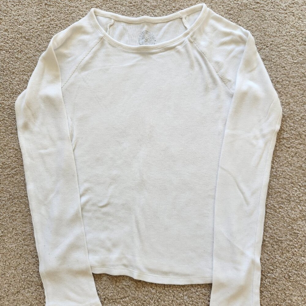 SO White Thermal Long Sleeve Shirt | Size 7/8 Girls 👧🤍